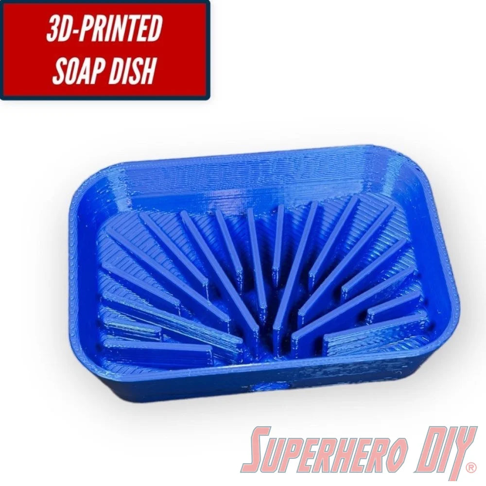 Fan Out Soap Dish | Bar Soap Holder with center drain and fan out design - Superhero DIY