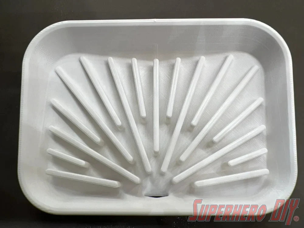 Fan Out Soap Dish | Bar Soap Holder with center drain and fan out design - Superhero DIY