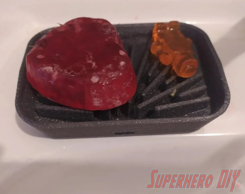 Fan Out Soap Dish | Bar Soap Holder with center drain and fan out design - Superhero DIY