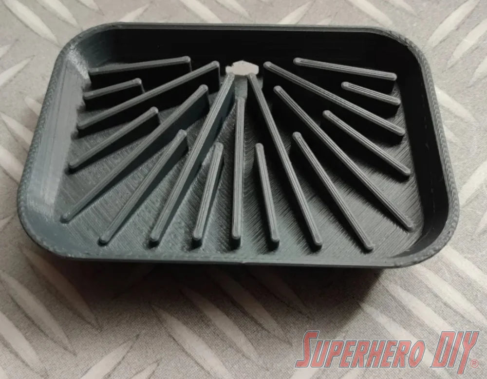Fan Out Soap Dish | Bar Soap Holder with center drain and fan out design - Superhero DIY