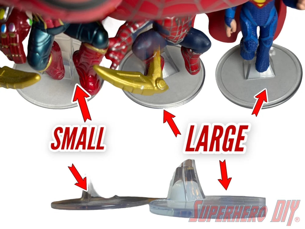 Floating Figure Shelves for Clear Stand Bases | For all your Funko Pops with plastic stands | Comes with command