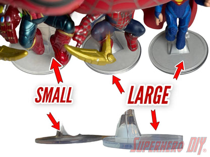 Floating Figure Shelves for Clear Stand Bases | For all your Funko Pops with plastic stands | Comes with command