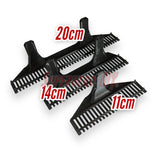 HO-scale train display shelf parts shown in three sizes: 20cm, 14cm, and 11cm for track mounting.