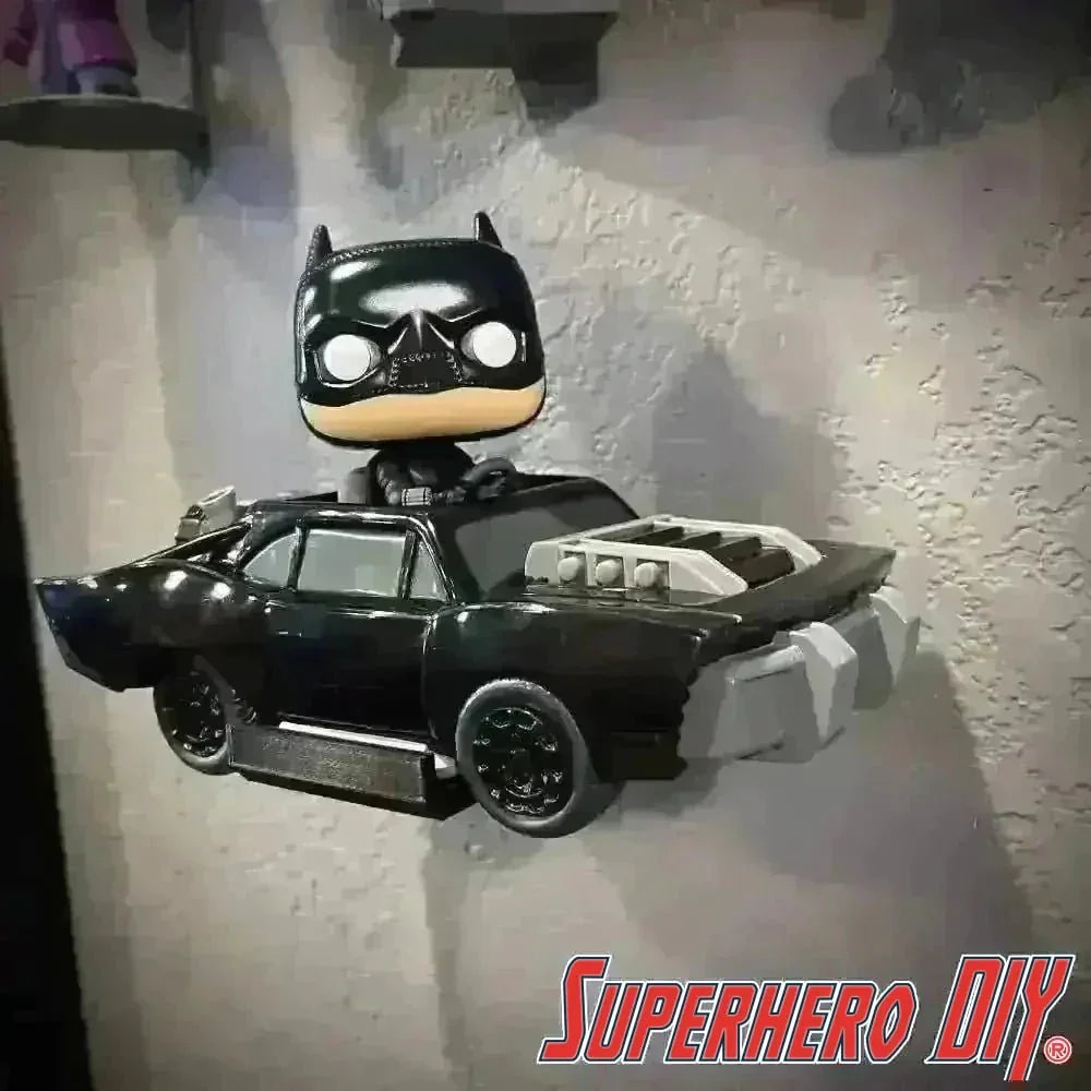 Floating Shelf For Pop! Rides Cars for Wall Display Out of Box | Mounting Screw Included! - Superhero DIY