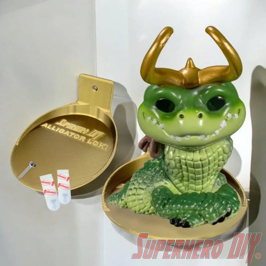 Floating Shelf for Alligator Loki Funko Pop - Superhero DIY