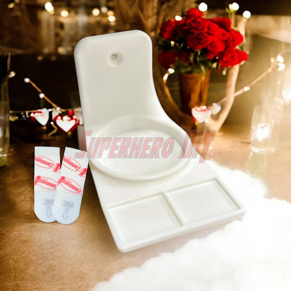 Wall-mounted display shelf for Funko Bitty Pop Bouquet set, holds figures and box securely for out-of-box collectors