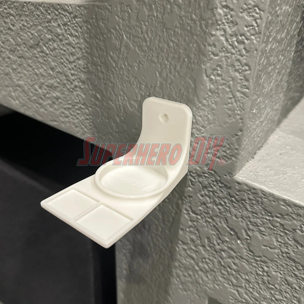 Wall-mounted display shelf for Funko Bitty Pop Bouquet set, holds figures and box securely for out-of-box collectors