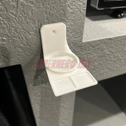 Wall-mounted display shelf for Funko Bitty Pop Bouquet set, holds figures and box securely for out-of-box collectors