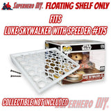 Floating Shelf for Funko Luke Skywalker with Speeder #175 Collectibles Displays