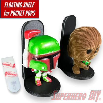 Floating Shelf for Funko Pocket Pops | Out of box wall display | Comes with Command strips! - Superhero DIY