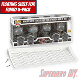 Floating Shelf for Funko Pop 4-PACK | Pop Shelf for Specific 4 Packs fits 15W x 3.5D - Superhero DIY