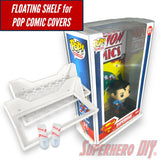 Floating Shelf for Funko Pop! Comic Covers | Wall Mount Display | Pop Box Wall Mount | Includes mounting screws - Superhero DIY