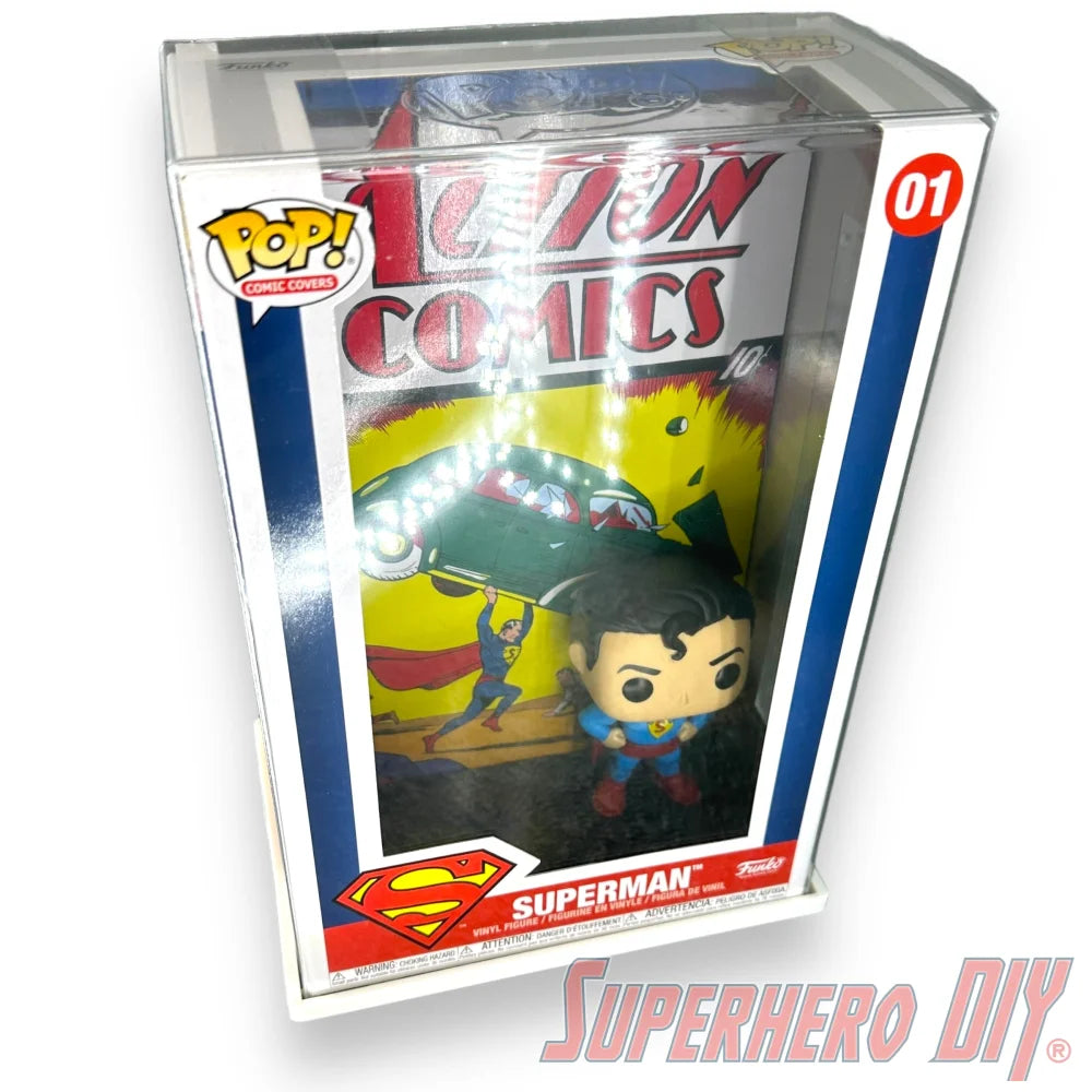 Floating Shelf for Funko Pop! Comic Covers | Wall Mount Display | Pop Box Wall Mount | Includes mounting screws - Superhero DIY