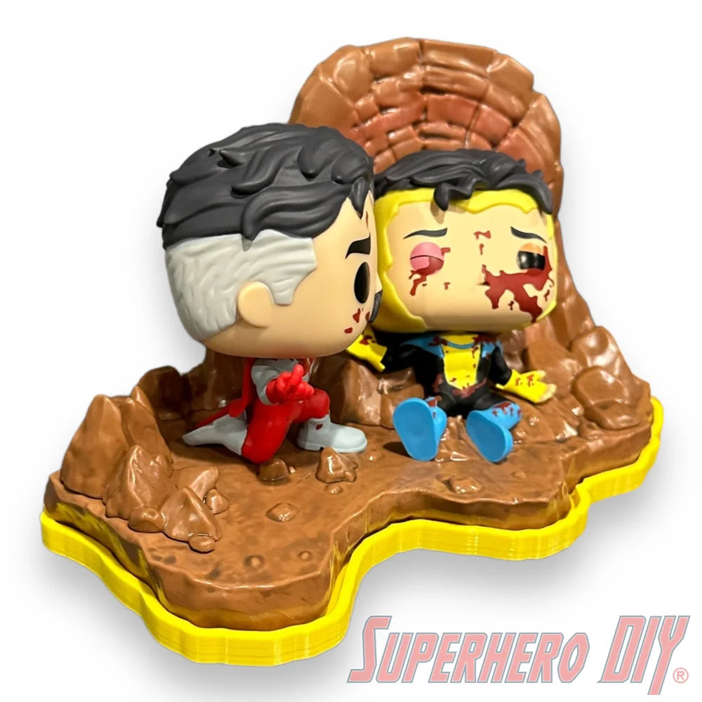 Floating Shelf for Funko Pop! Moment Omni Man & Invincible #1503 (Think Mark) Out-of-Box - Superhero DIY