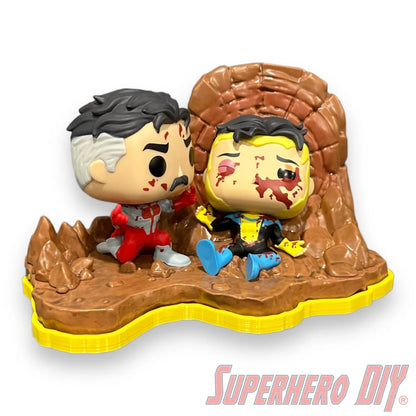 Floating Shelf for Funko Pop! Moment Omni Man & Invincible #1503 (Think Mark) Out-of-Box - Superhero DIY