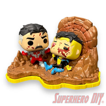Floating Shelf for Funko Pop! Moment Omni Man & Invincible #1503 (Think Mark) Out-of-Box - Superhero DIY