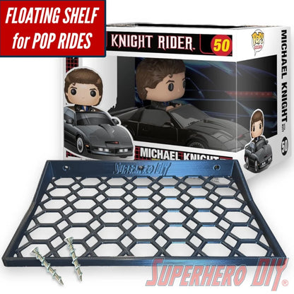 Floating Shelf for Funko Pop! Rides Boxes 9.25W x 7D | Box Display Wall Mount | Includes mounting screws - Superhero DIY