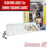 Floating Shelf for Funko Pop! TRADING CARDS | Box Wall Mount Display Shelf | Includes mounting screws - Superhero DIY