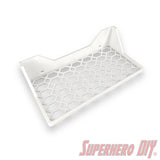 White wall mount display shelf for Funko Pop VHS & game cover boxes, perfect for showcasing collectible items securely.