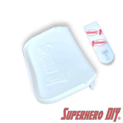 Floating Shelf for Hot Wheels or 1:64 Vehicles | Space-saving wall mount for Matchbox or Hot Wheels Display | Command strip included - Superhero DIY