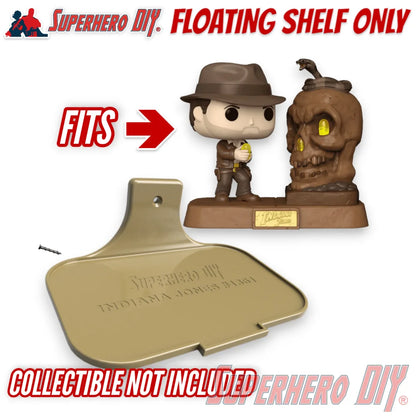 Floating Shelf for Indiana Jones #1361 Funko Pop! Movies Deluxe Light Up - Superhero DIY