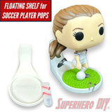 Floating Shelf for Soccer Player Funko Pops | Fits Pop Football with round grass base - Superhero DIY