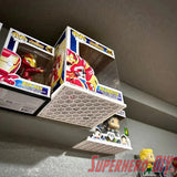 Floating Shelves for Funko Pop! DELUXE Box or Super 6-INCH fits 6.5W X 5.5D | Fits Soft Plastic Box Cases/Protectors - Superhero DIY