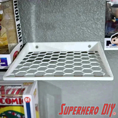 Floating Shelves for Funko Pop! DELUXE Box or Super 6-INCH fits 6.5W X 5.5D | Fits Soft Plastic Box Cases/Protectors - Superhero DIY
