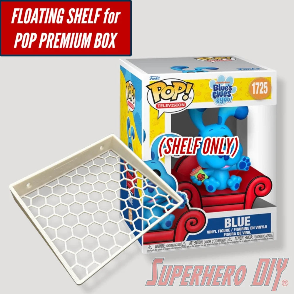 Floating Shelves for Funko Pop! Premium Box fits 5.5W X 4.5D | Fits Soft Plastic Box Cases/Protectors Collectibles