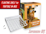 Floating Shelves for YouTooz Collectibles for in-box display | Wall Mounted | Fits Soft Cases or YouTooz Box only | Mounting hardware included - Superhero DIY