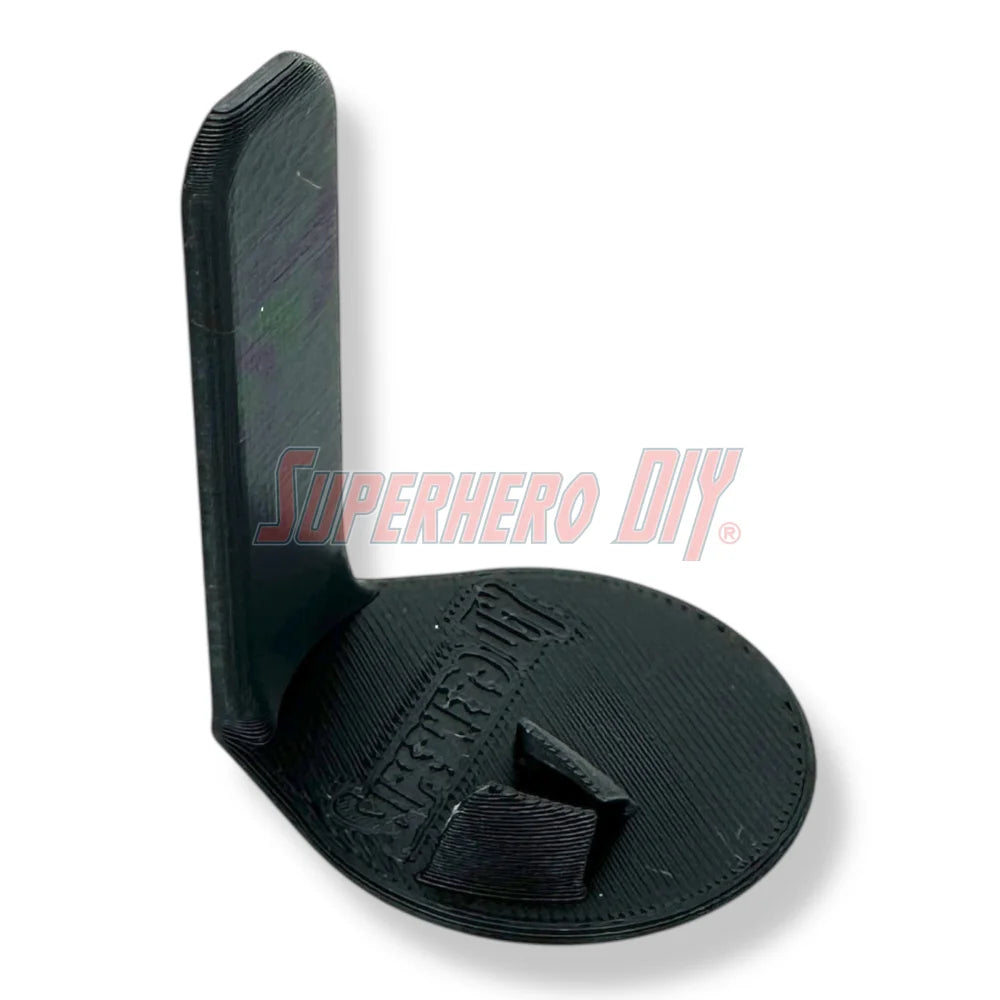 Floating foot shelves for 3.75 to 4 inch action figures, 1:18 scale wall-mounted display holders with foot pegs - Superhero DIY