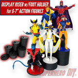 Foot Stand 6-Level Display Riser for 6 inch or 7 inch action figures, display stand fits McFarlane, Marvel Legends 1:12 scale - Superhero DIY