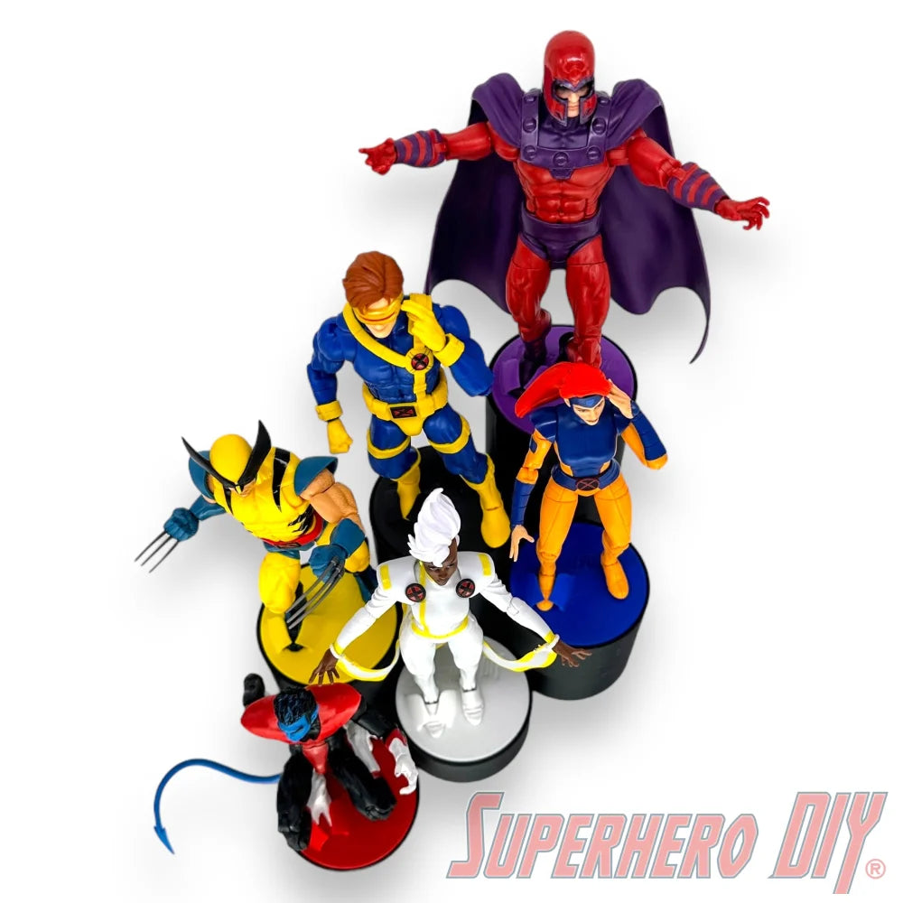 Foot Stand 6-Level Display Riser for 6 inch or 7 inch action figures, display stand fits McFarlane, Marvel Legends 1:12 scale - Superhero DIY