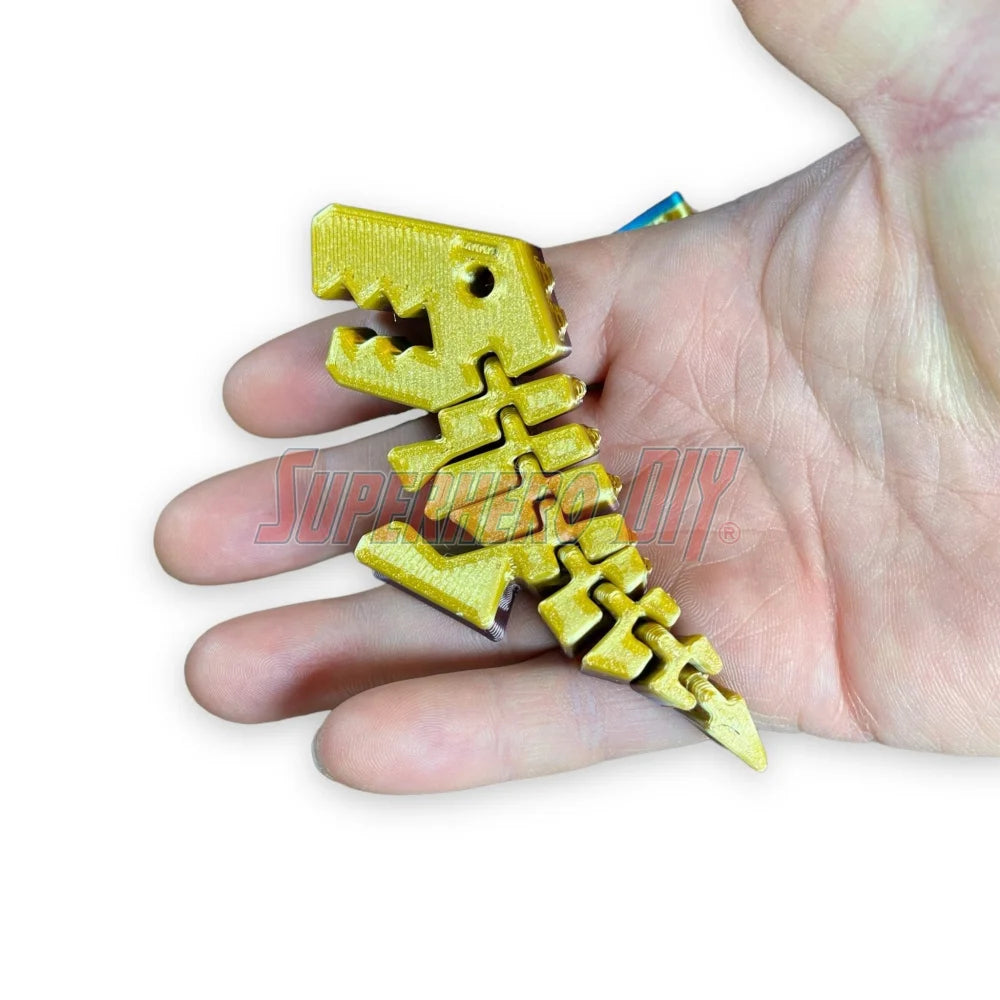 Fun T-Rex Fidget Toy | It's a Flexi Rex articulated T-rex! | Great for busy hands or as a stress-relieving simple toy - Superhero DIY