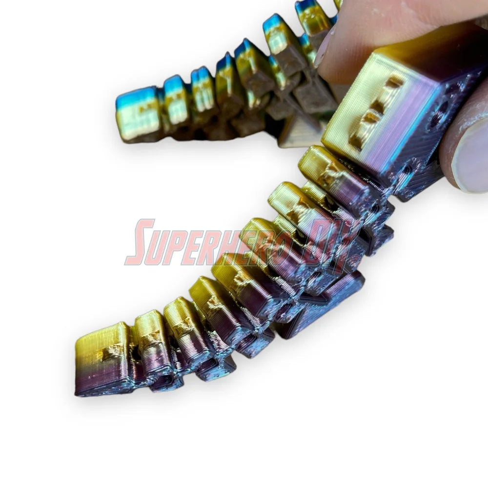 Fun T-Rex Fidget Toy | It's a Flexi Rex articulated T-rex! | Great for busy hands or as a stress-relieving simple toy - Superhero DIY