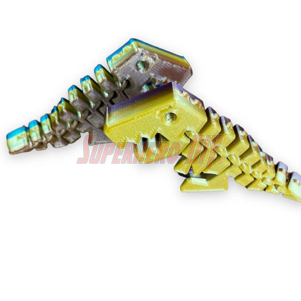 Fun T-Rex Fidget Toy | It's a Flexi Rex articulated T-rex! | Great for busy hands or as a stress-relieving simple toy - Superhero DIY