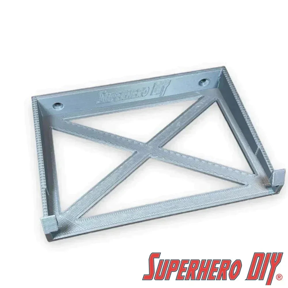 Hall of Justice floating shelf for Funko Town with screws included, wall-mounted display shelf for DC Comics collection by Superhero DIY.