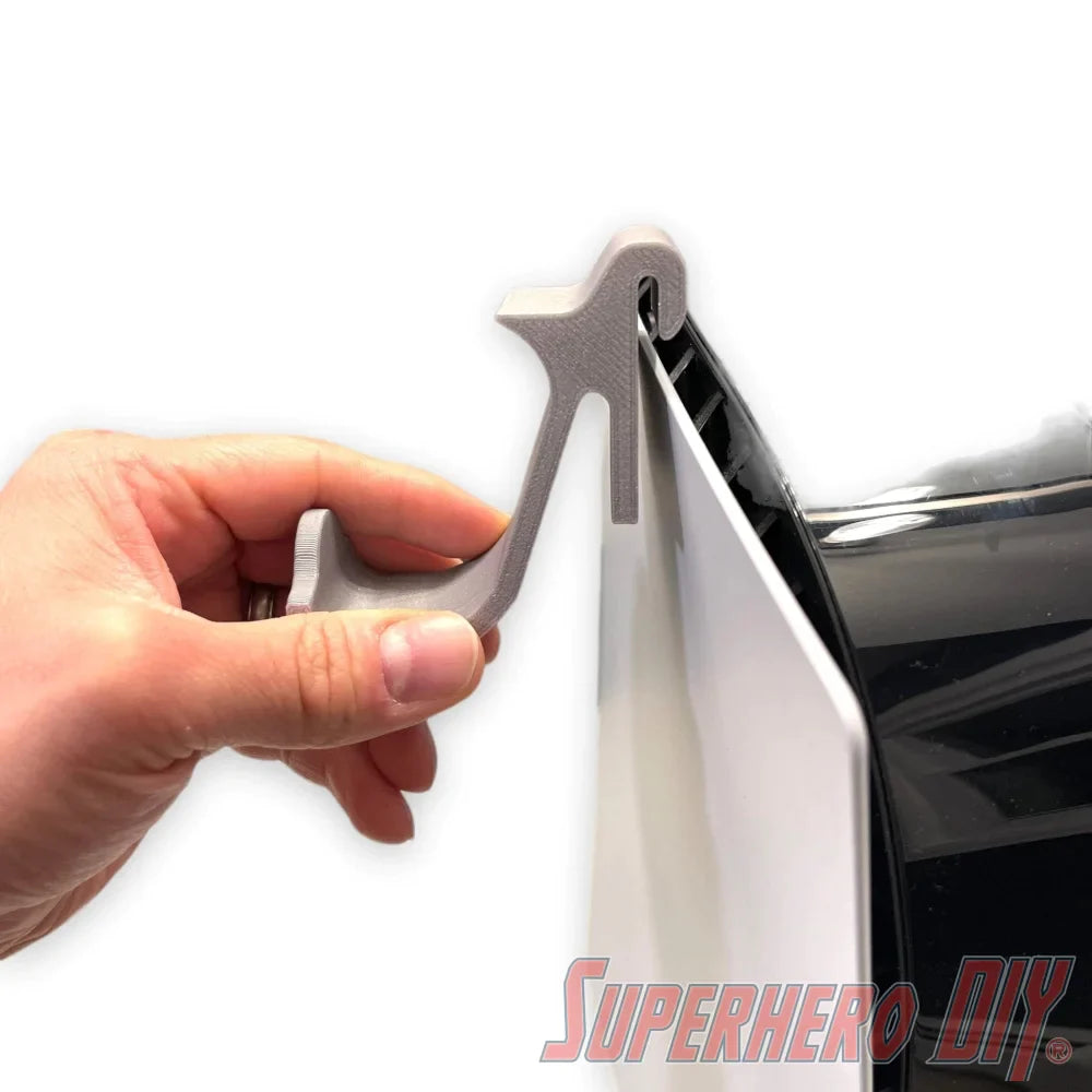Hanging Mount for PS5 Controller | PlayStation DualSense PS5 Controller Hook for side of PlayStation 5 | Hang controller right on the side! - Superhero DIY