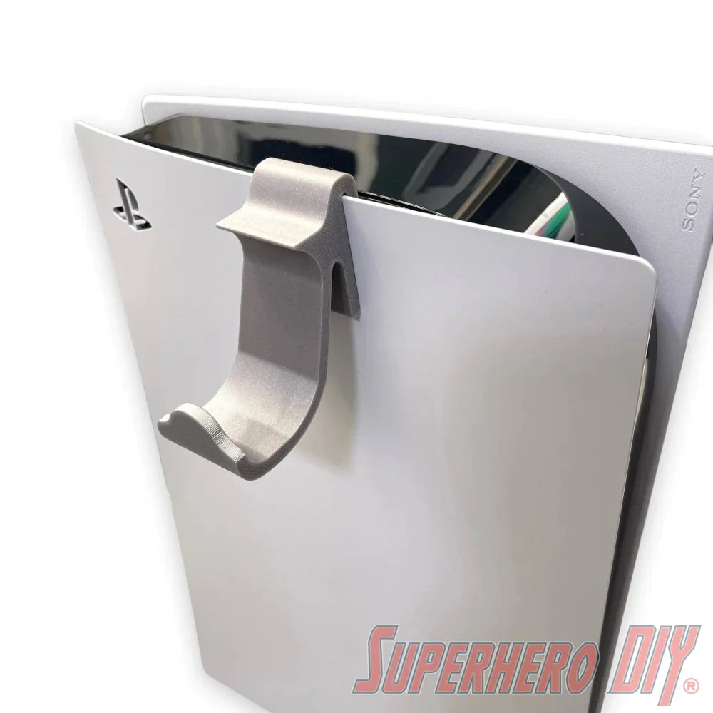 Hanging Mount for PS5 Controller | PlayStation DualSense PS5 Controller Hook for side of PlayStation 5 | Hang controller right on the side! - Superhero DIY