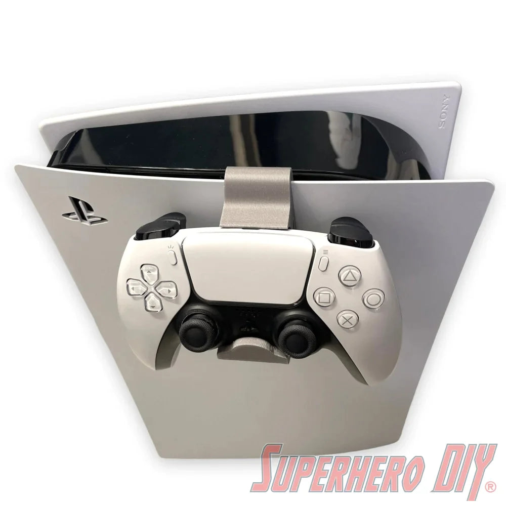 Hanging Mount for PS5 Controller | PlayStation DualSense PS5 Controller Hook for side of PlayStation 5 | Hang controller right on the side! - Superhero DIY