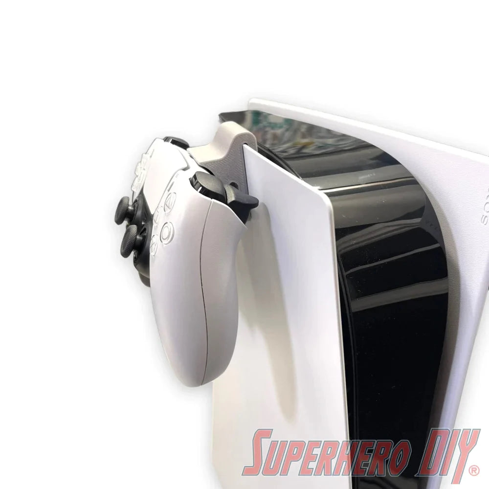 Hanging Mount for PS5 Controller | PlayStation DualSense PS5 Controller Hook for side of PlayStation 5 | Hang controller right on the side! - Superhero DIY