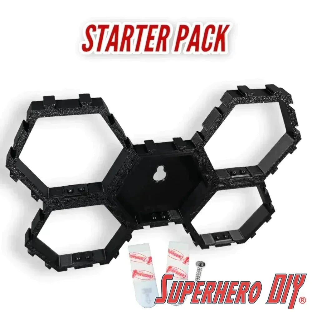 Hexagon Display for LEGO® Minifigures - Superhero DIY