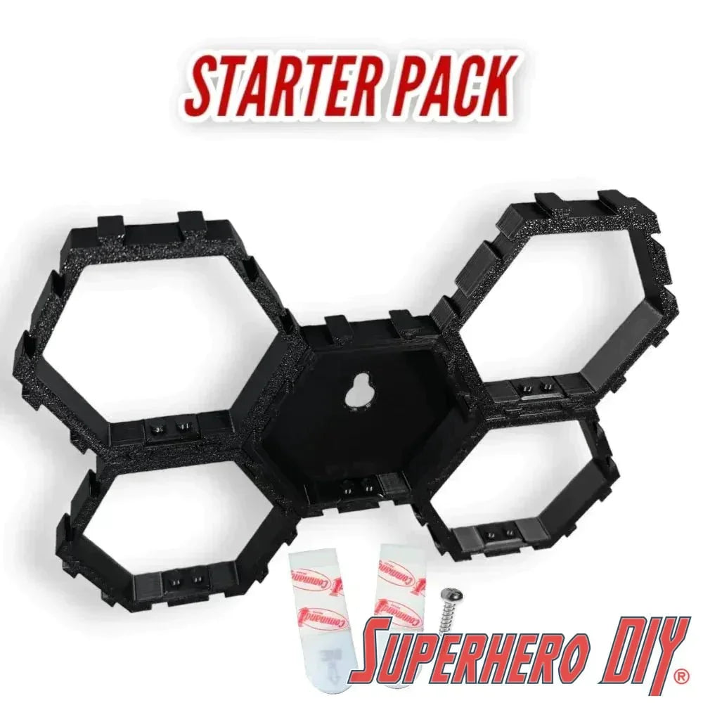 Hexagon Display for LEGO® Minifigures - Superhero DIY