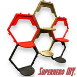 Hexagon Pop Display: Modular Shelf System for Funko Pop Display or Amiibo - Superhero DIY