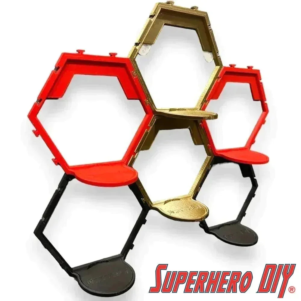 Hexagon Pop Display: Modular Shelf System for Funko Pop Display or Amiibo - Superhero DIY