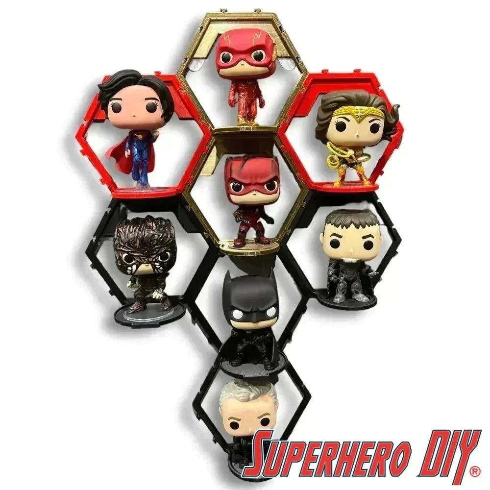 Hexagon Pop Display: Modular Shelf System for Funko Pop Display or Amiibo - Superhero DIY