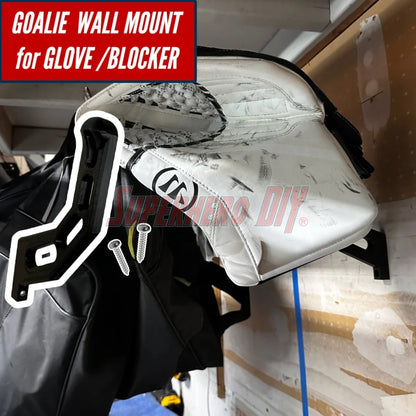 Hockey Goalie Glove or Blocker Wall Mount | Goalie Gear Storage Solution - Superhero DIY