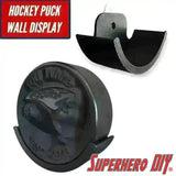 3D-printed Hockey Puck Display Case Holder Wall Mount for showcasing hockey memorabilia by Superhero DIY