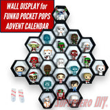 Honeycomb Wall Display for Funko Advent Calendar - Display up to 24 Pocket Pops! - Superhero DIY