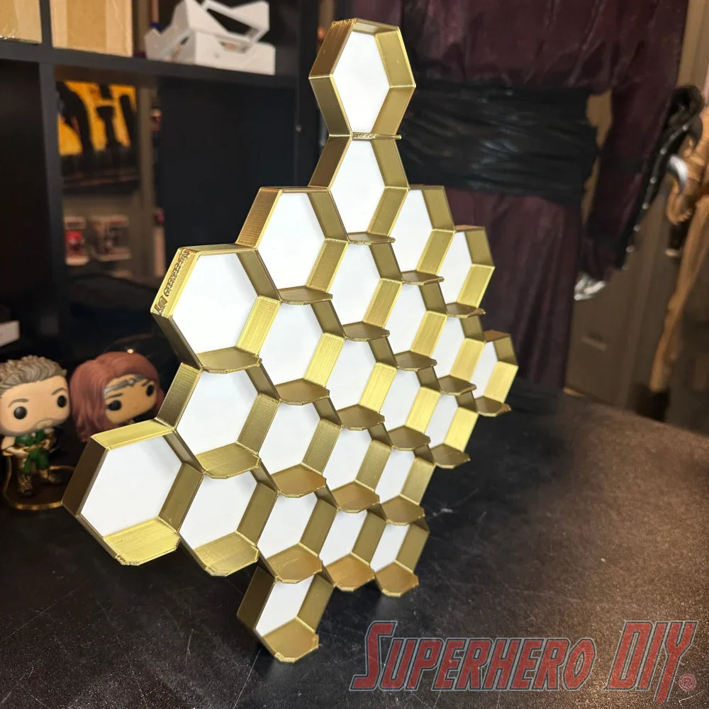 Honeycomb Wall Display for Funko Advent Calendar - Display up to 24 Pocket Pops! - Superhero DIY